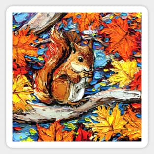 Squirreling Away Magnet